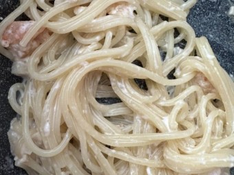 Паста с креветками без сливок