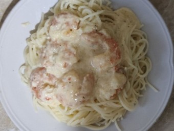 Креветки в сливочном соусе