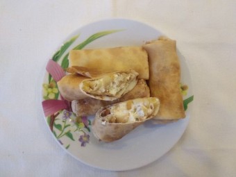 Блины с творогом и яблоком