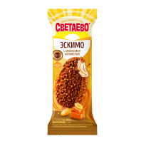 Мороженое СВЕТАЕВО эскимо c арахисом и карамелью 15% 80г