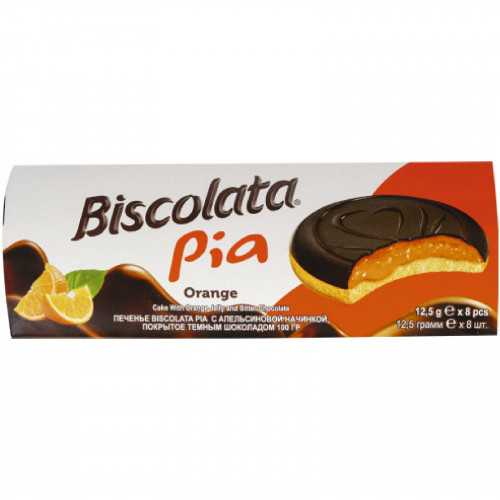 Печенье Biscolata Pia c апельс. нач. 100г