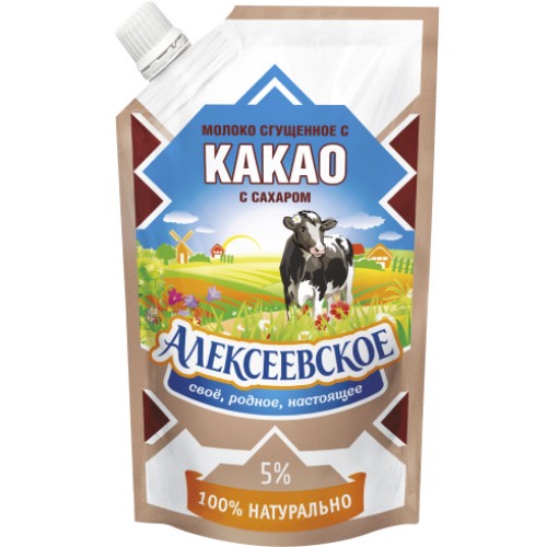 Молоко сгущ. Алексеевское с какао 5% 270 г