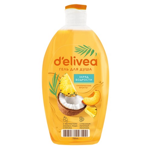 Гель DELIVEA Заряд бодрости для душа 750мл