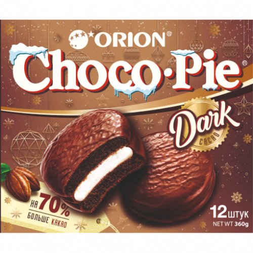 Пирожное Orion Choco Pie Dark 12x30г