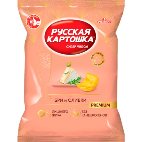 Чипсы Русская Картошка бри и оливки 230г