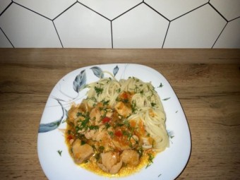 Спагетти с курочкой за 30 минут