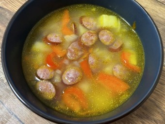 Суп «Охотничий» с колбасками