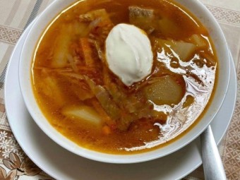 Классические щи из свежей капусты