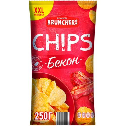 Чипсы BRUNCHERS со вкусом бекона 250г
