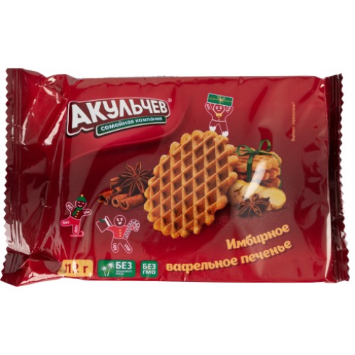 Печенье Акульчев имбирное 112г