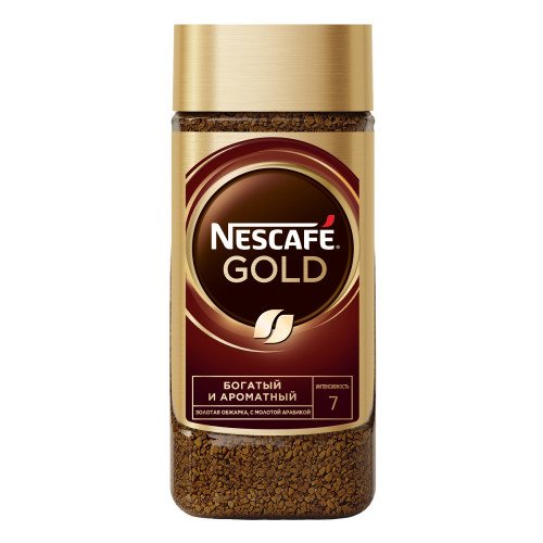 Кофе Nescafe Gold натур. растворимый с жар/молот. 190г