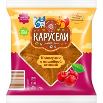 Конвертик КАРУСЕЛИ слоеный с фруктовой начинкой 70г