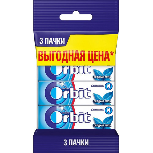 Жевательная резинка Orbit Сладкая мята 13,6г