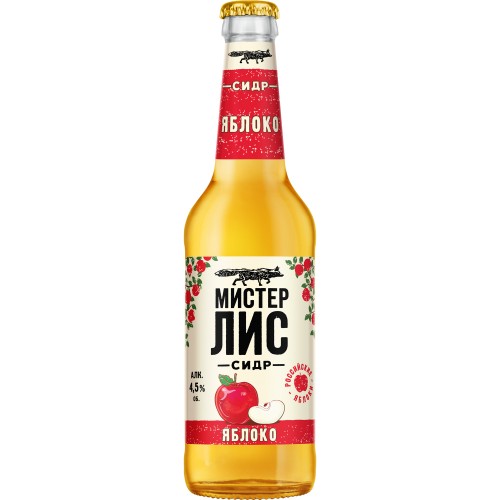 Сидр Мистер Лис сладкий газированный 0.4л
