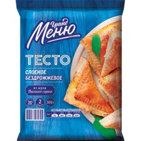 Тесто ГРАНД МЕНЮ слоеное бездрожжевое замороженное 500г